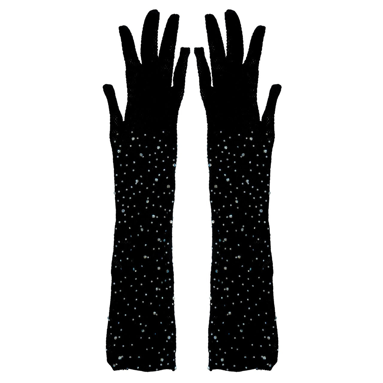 Guantes Largos de Rejilla con Pedrería