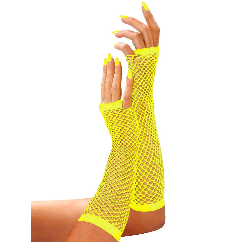 Guantes de Rejilla Largo Amarillo