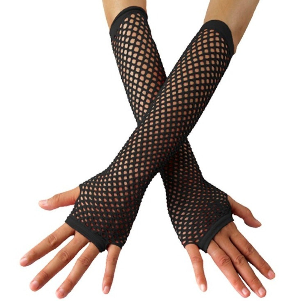 Guantes de Rejilla Largo Negro