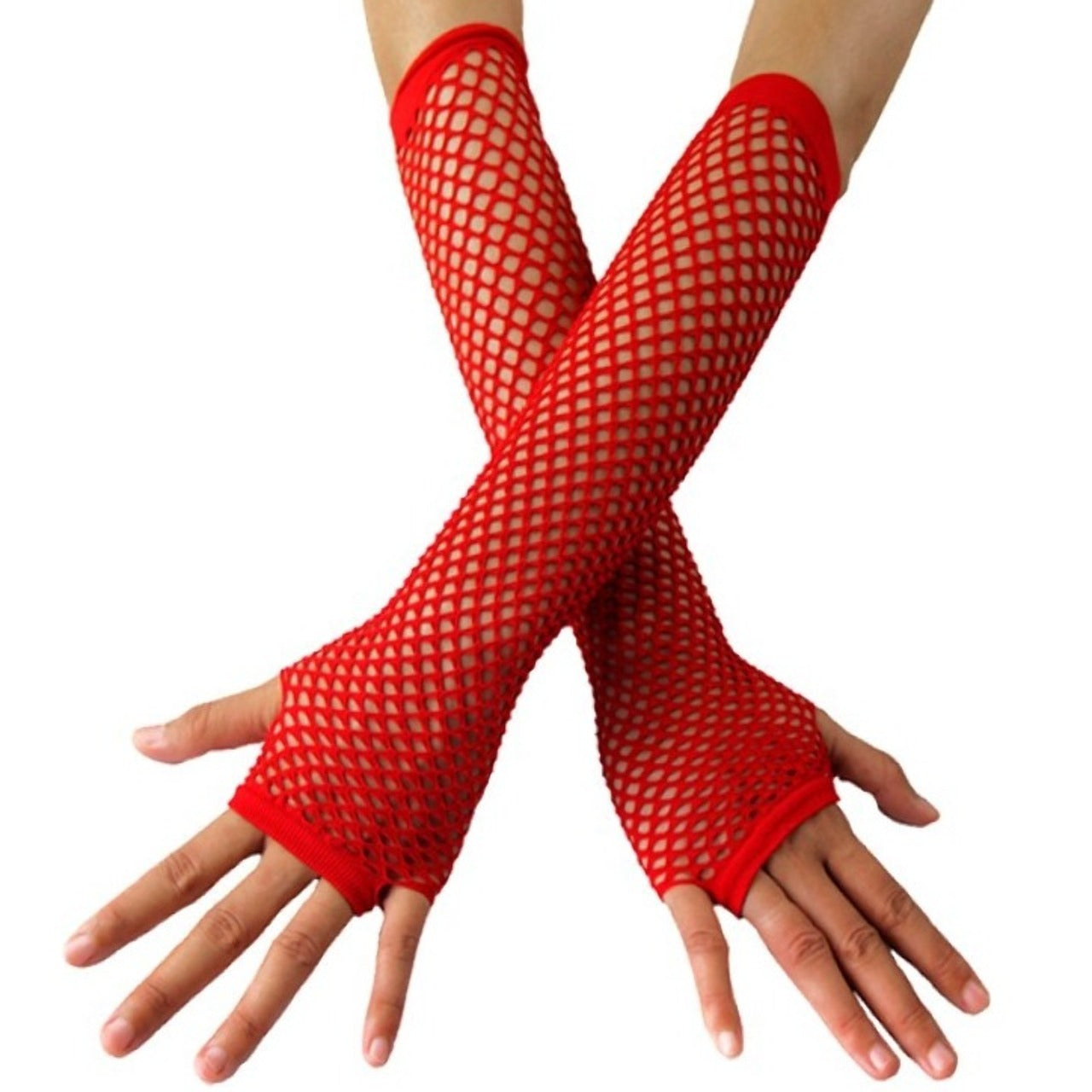 Guantes de Rejilla Largo Rojo