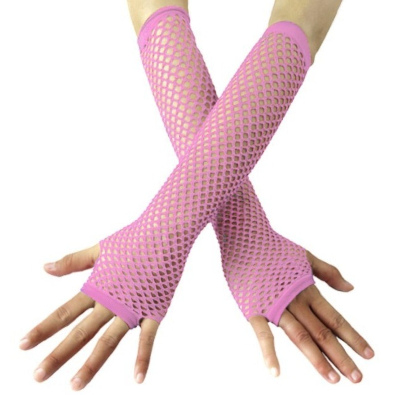 Guantes de Rejilla Largo Rosa