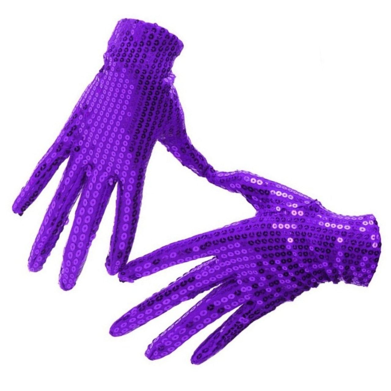 Guantes Violetas Lentejuelas
