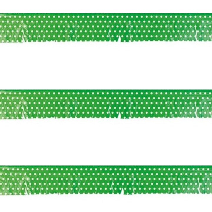 Guirnalda de Flecos Verde con Lunares Blancos