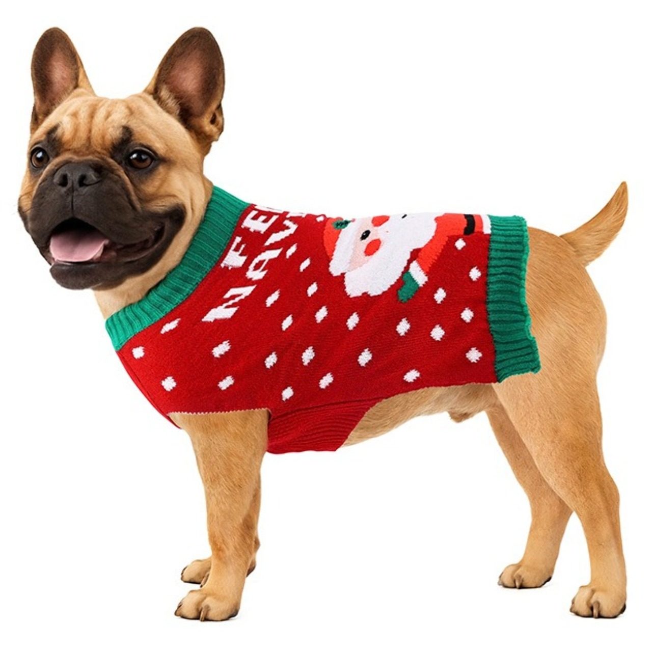 Jersey de Navidad Papá Noel Copos para mascota