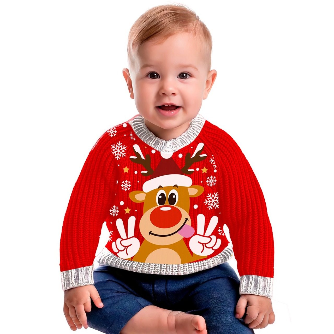 Jersey de Navidad Reno para bebé
