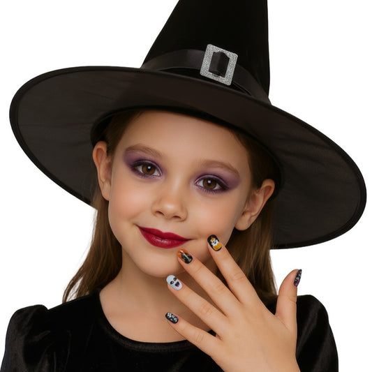 Kit de 12 Uñas Halloween Fantasmas infantil