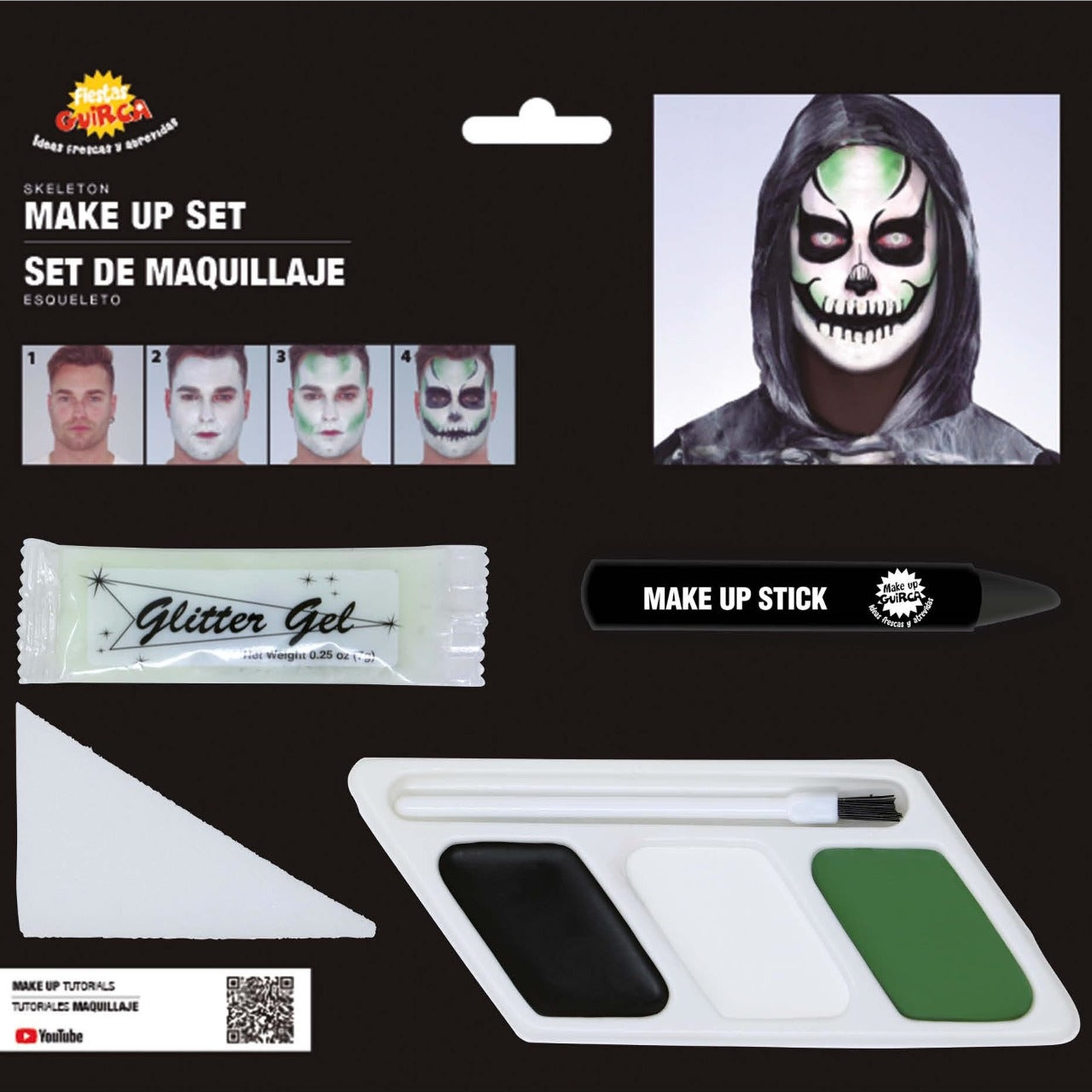 Kit de Maquillaje de Esqueleto Clásico
