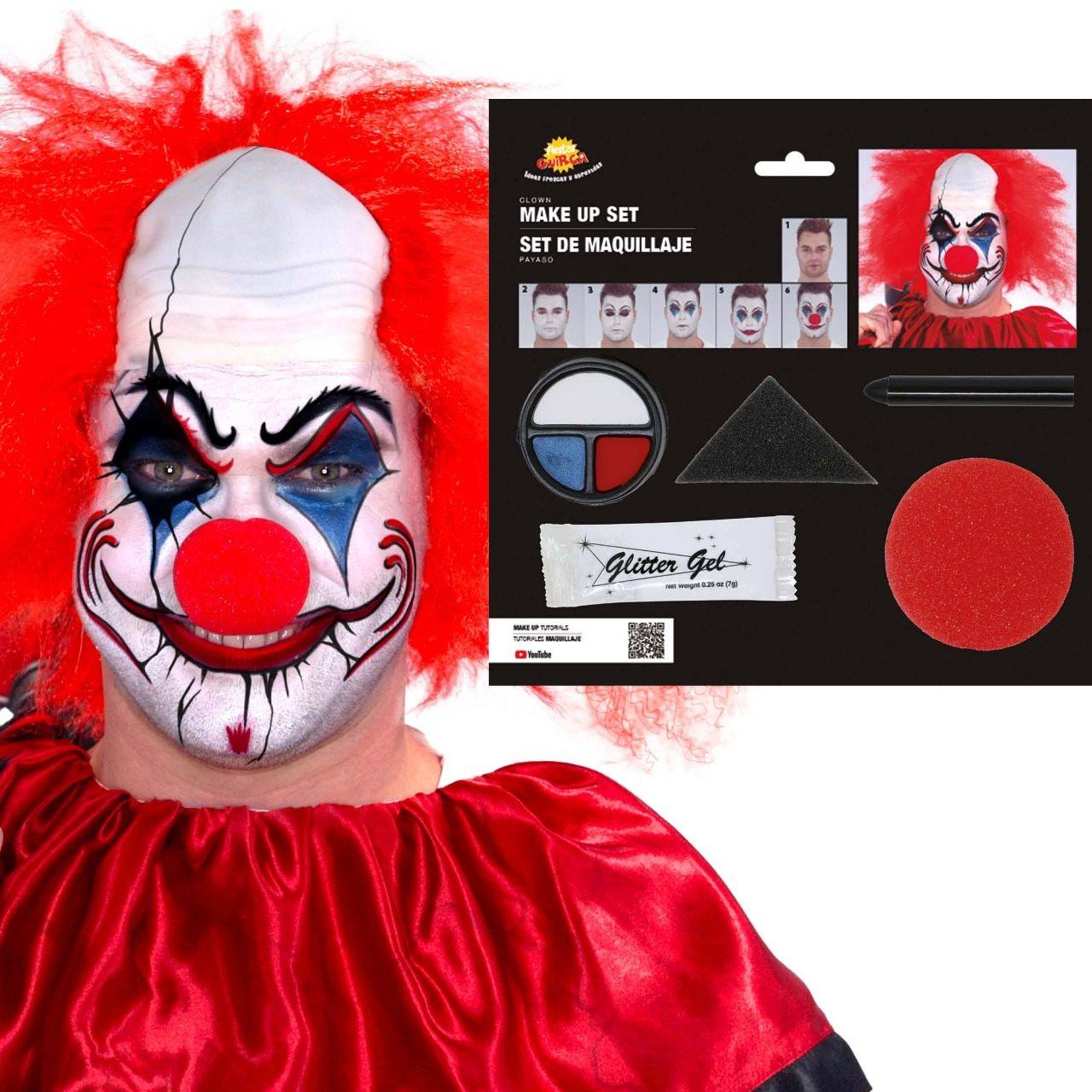 Kit de Maquillaje de Payaso con Nariz
