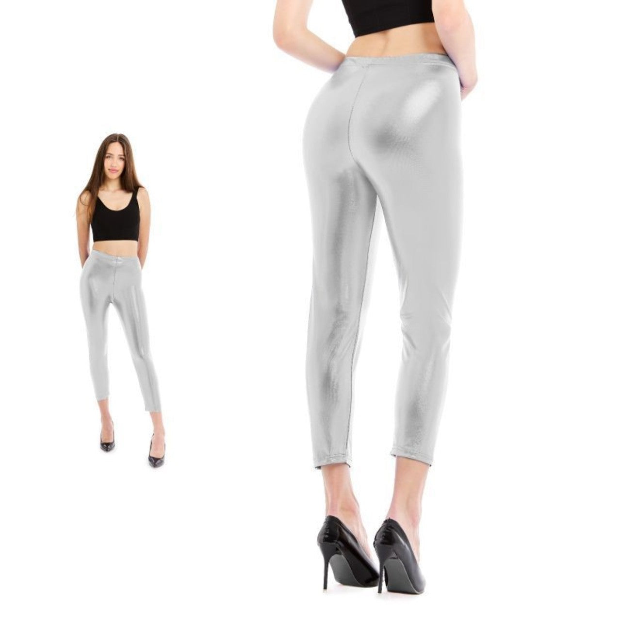 Leggings Plateado Metalizado para adulto