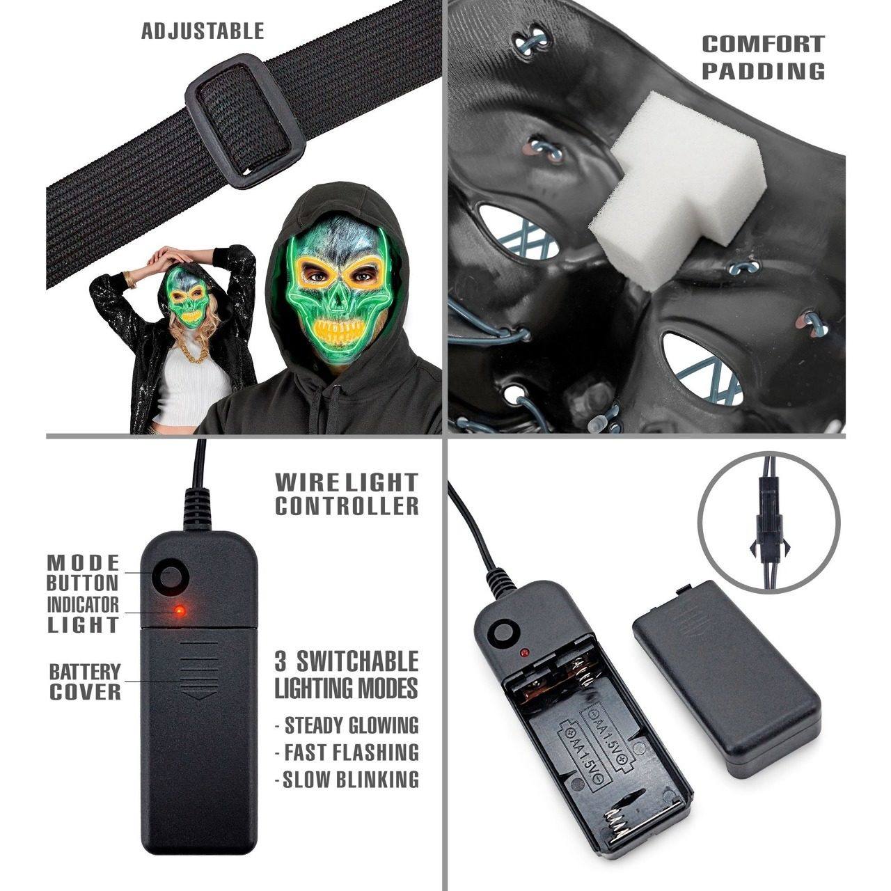 Máscara de Calavera Led