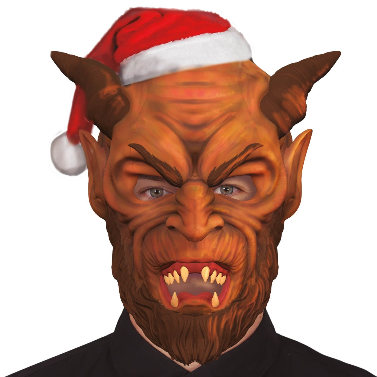 Máscara de látex de Demonio Krampus Eco