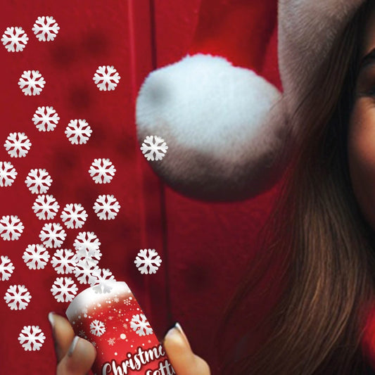 Pack 3 Cañones Confeti Copos de Navidad