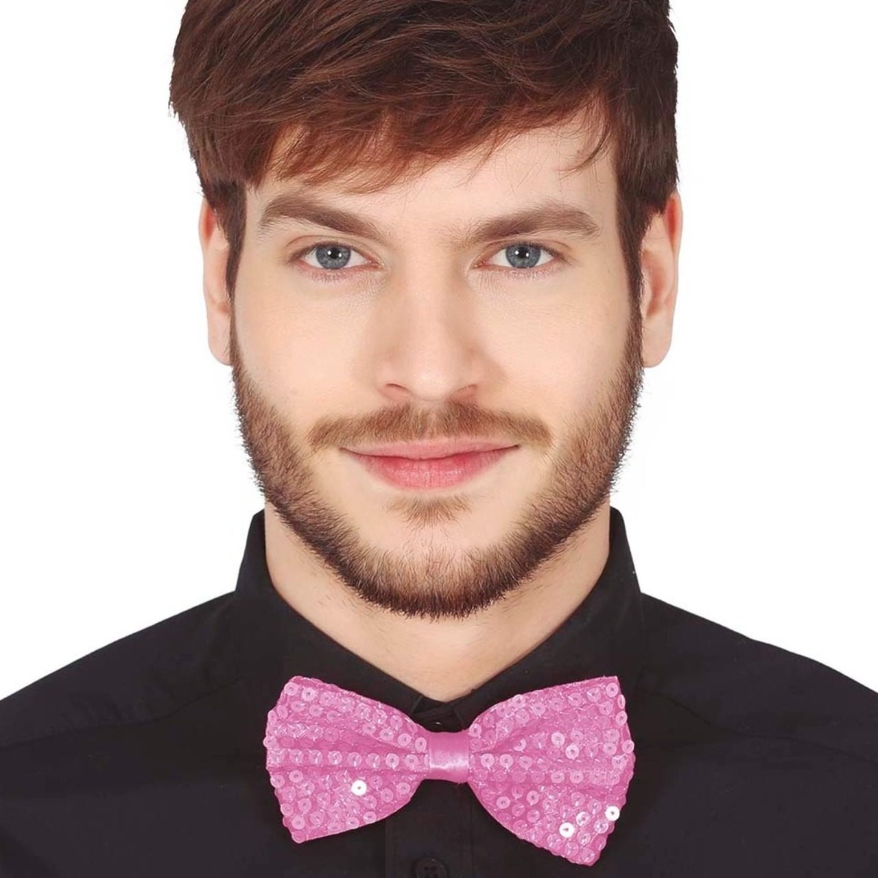 Pajarita Rosa Lentejuelas