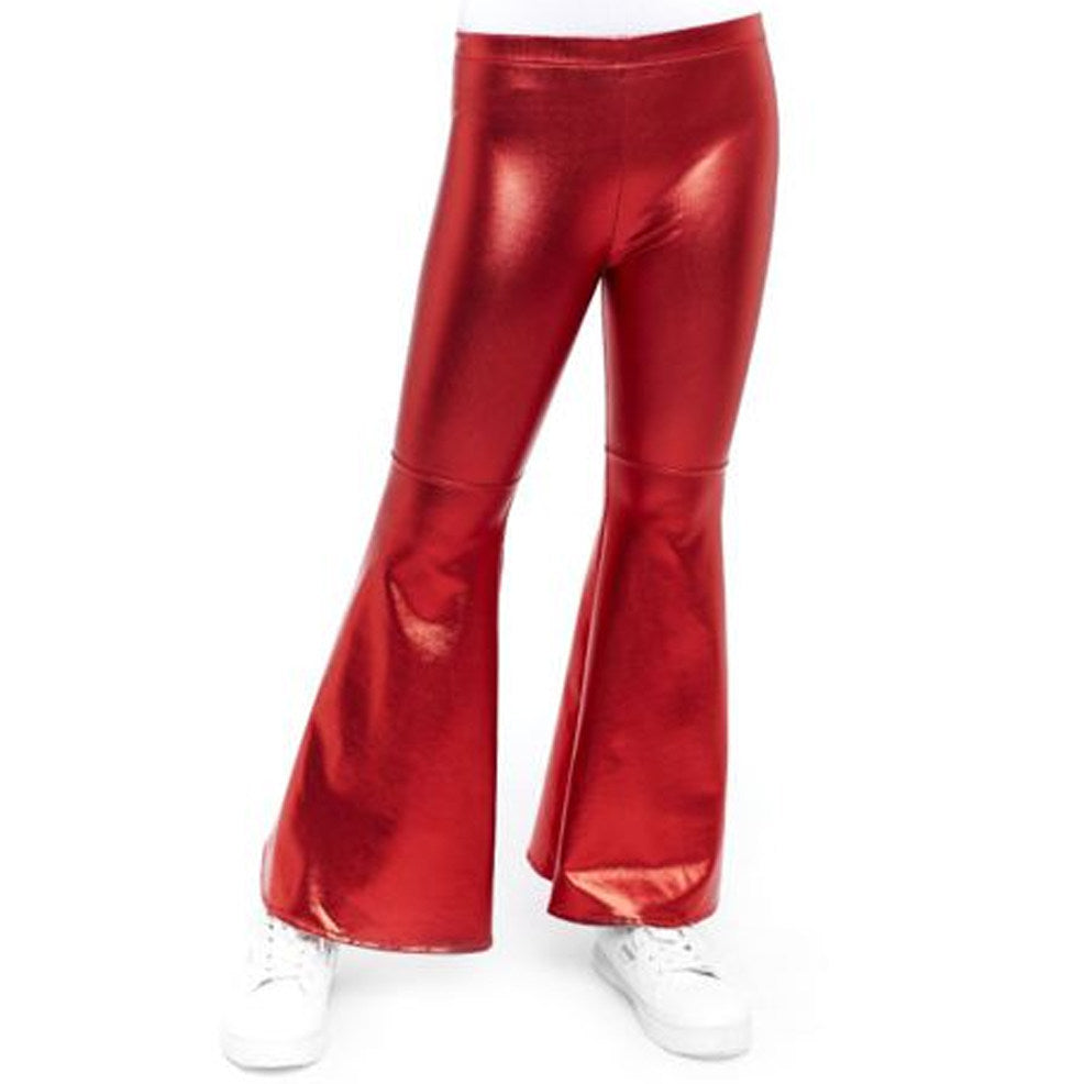 Pantalón Acampanado Rojo Metalizado infantil