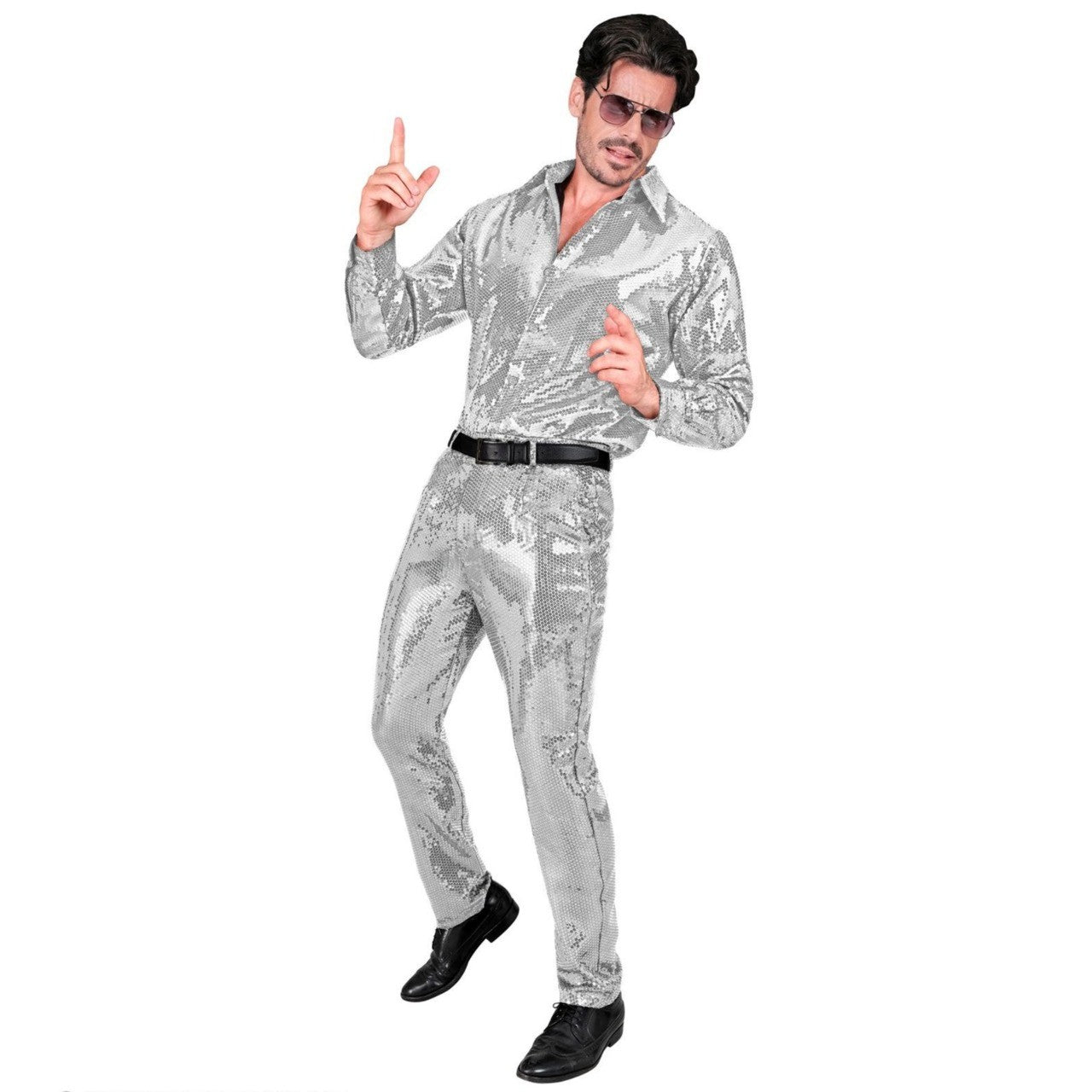 Pantalones Plateados Lentejuelas