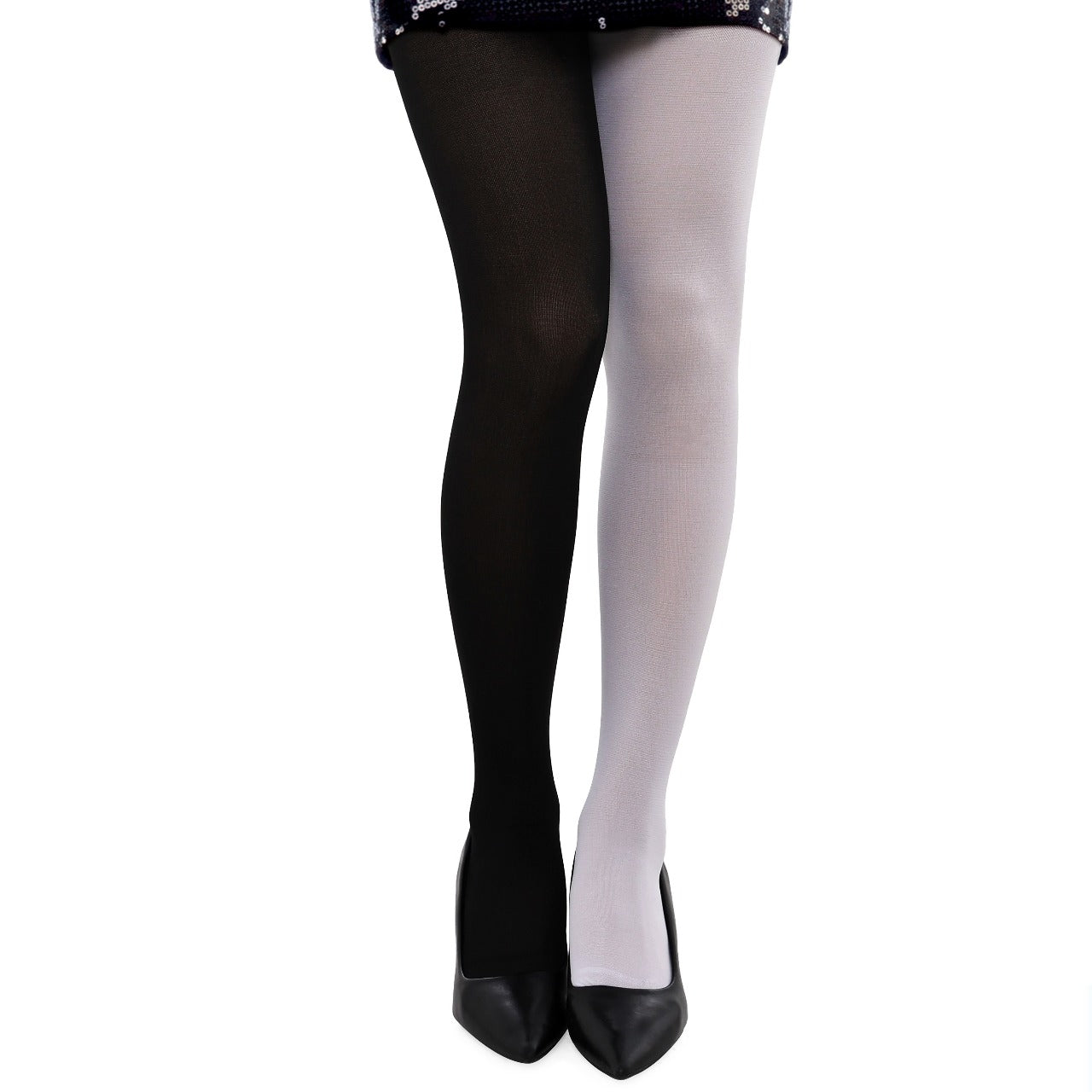 Panty Bicolor Negro y Blanco