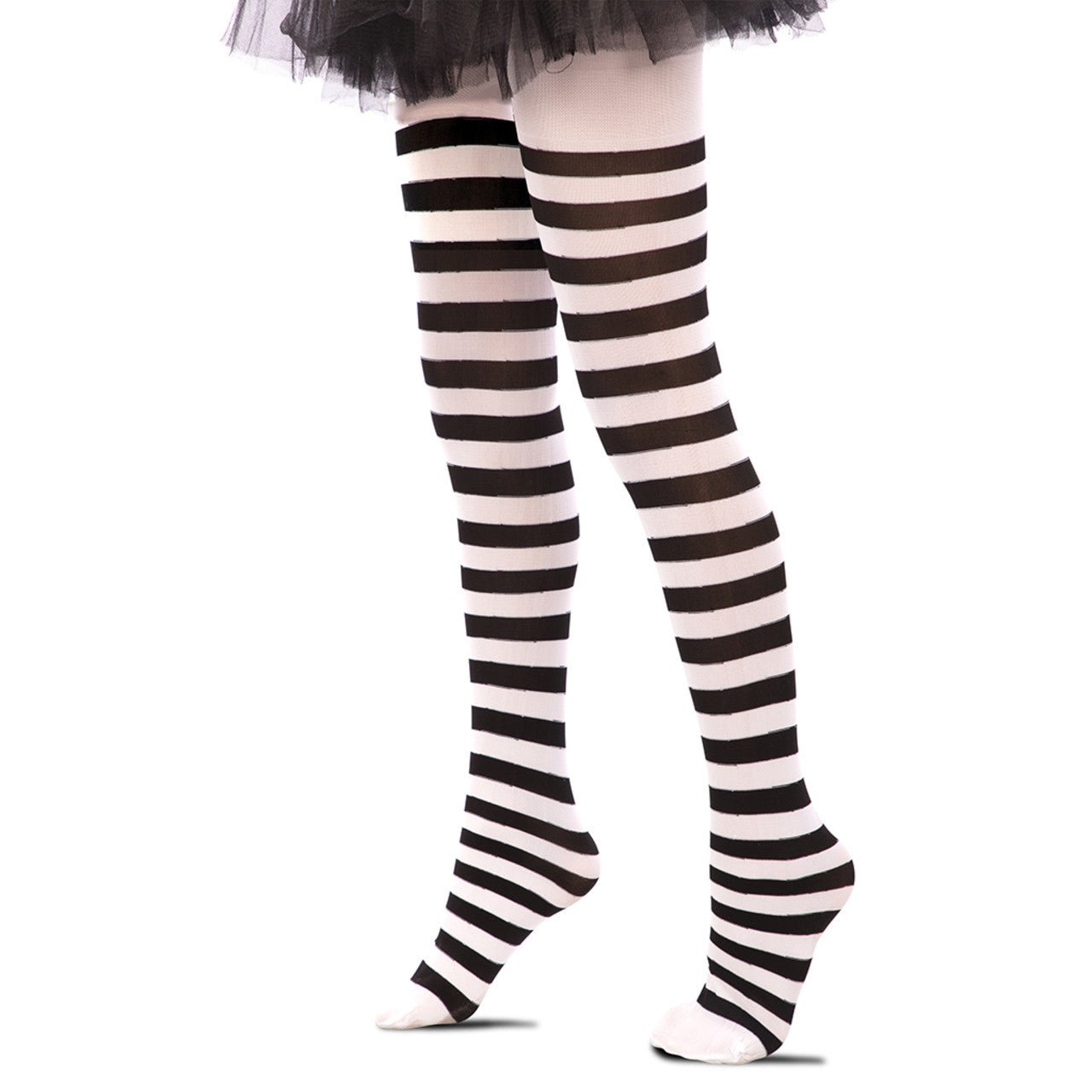 Panty Rayas Blancas y Negras Clásica infantil