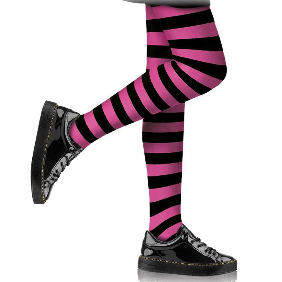 Panty Rayas Negras Rosas infantil