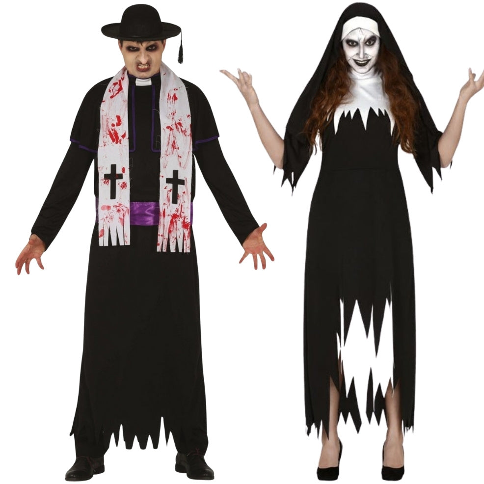 Disfraces en pareja de Zombies Religiosos