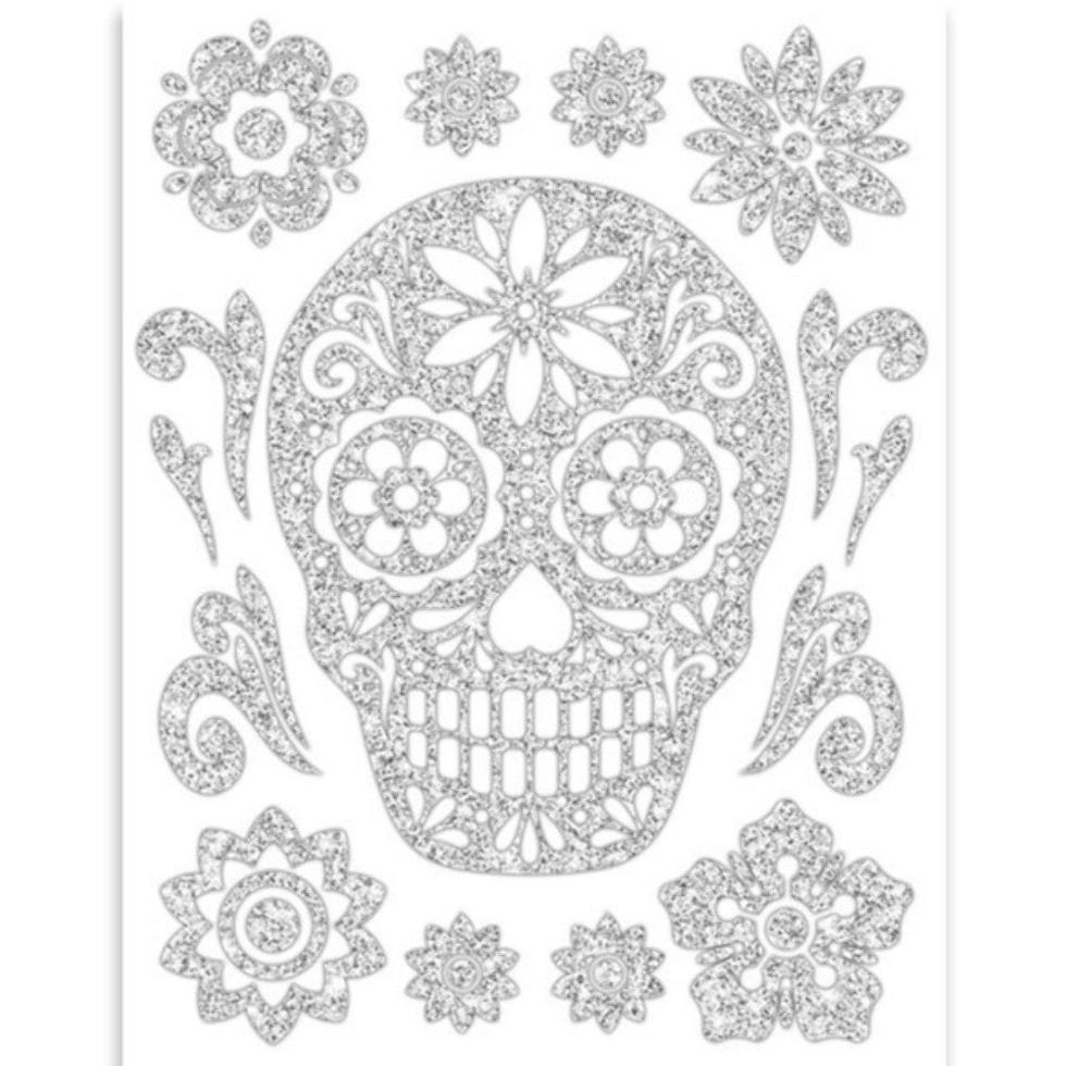 Pegatina de Calavera Glitter para Pared