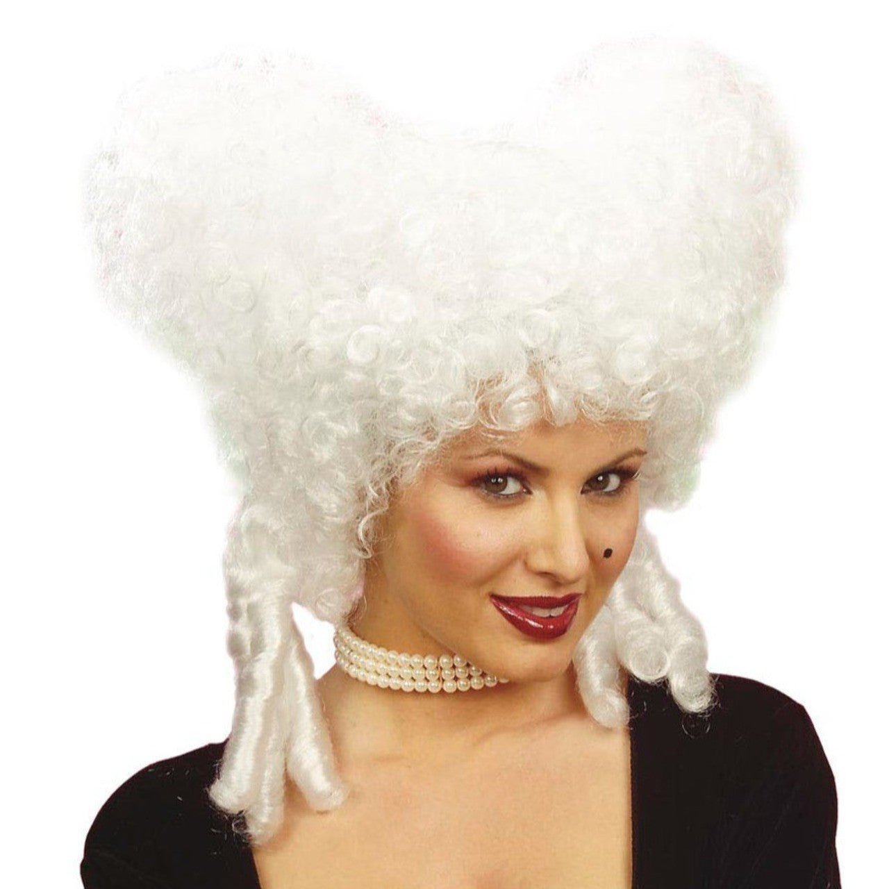 Peluca Barroca Blanca Corazón