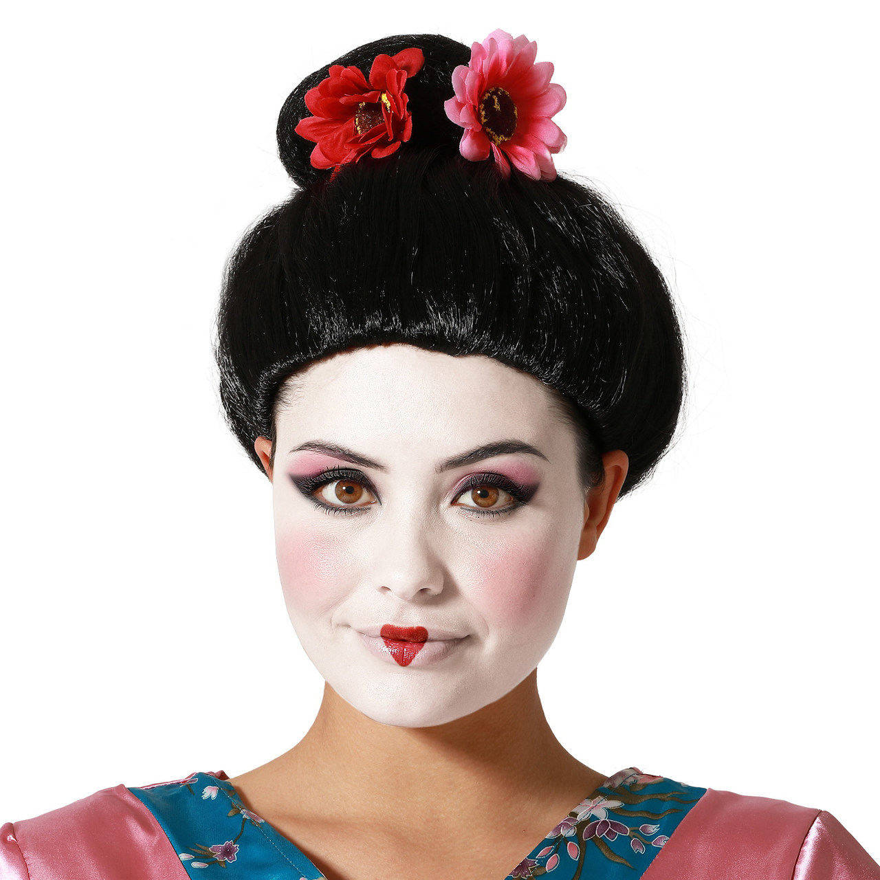Peluca de Geisha Flores