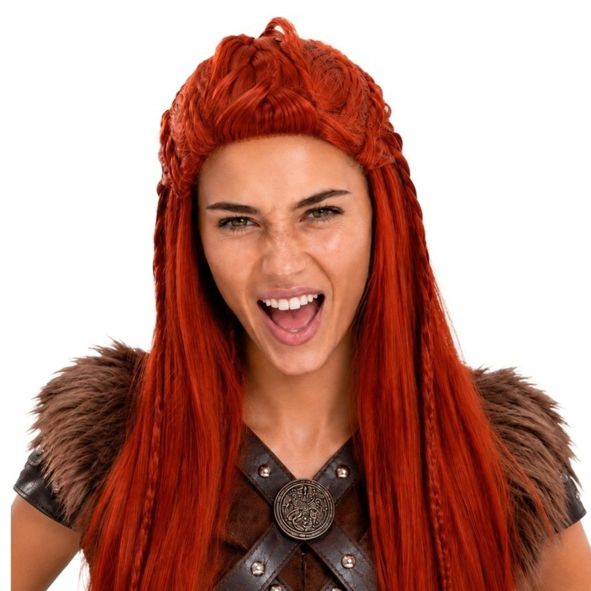 Peluca Pelirroja Vikinga