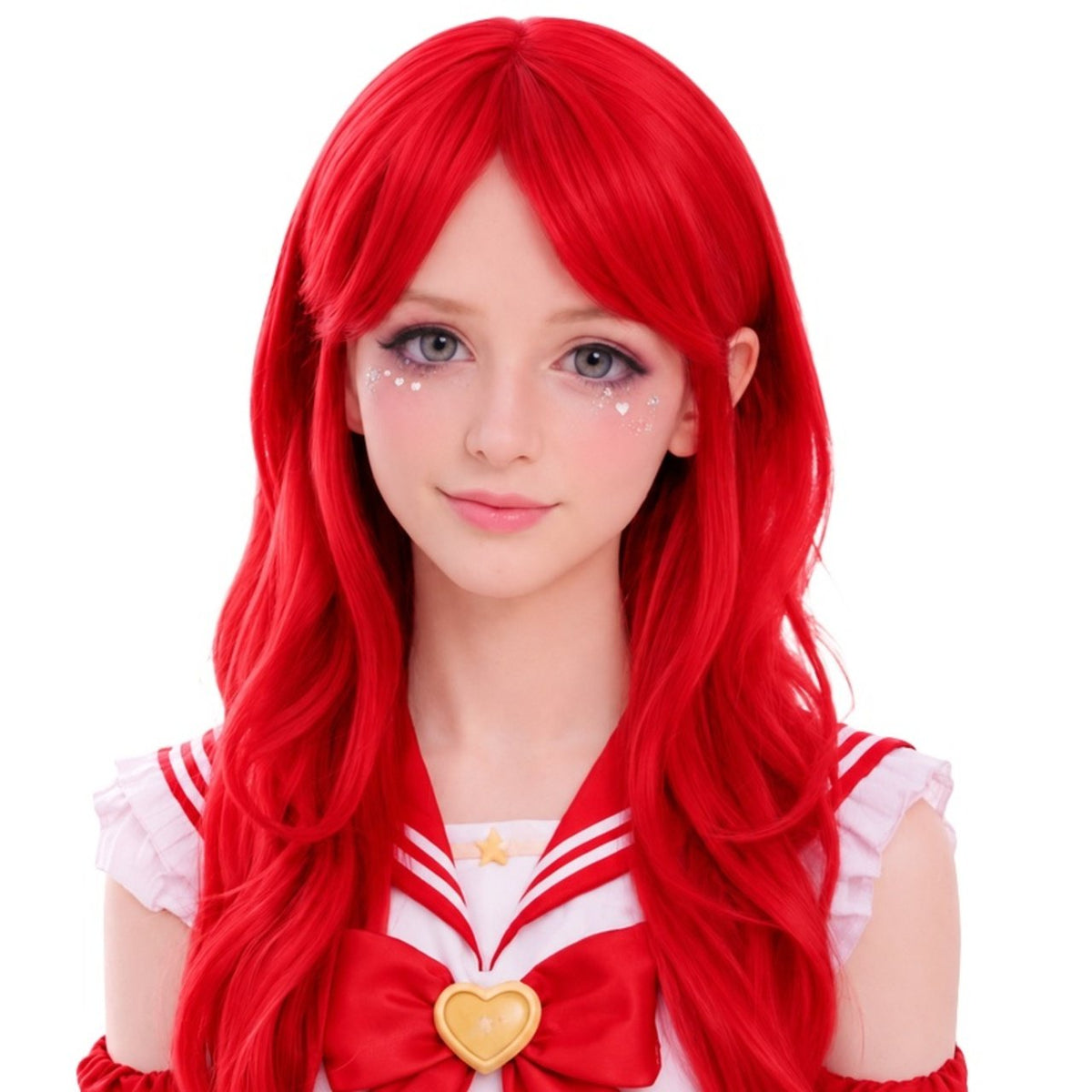 Peluca Roja Larga Cosplay