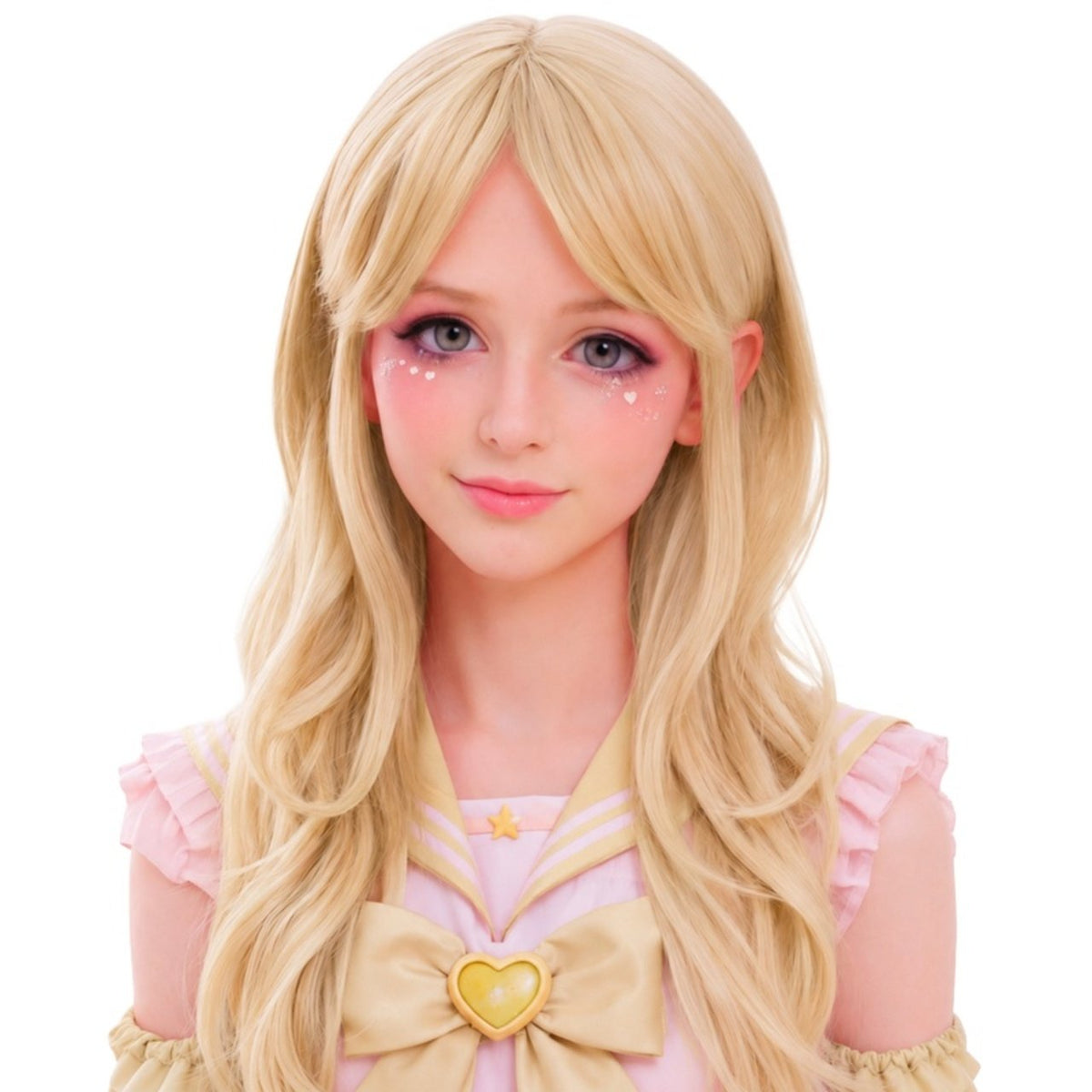 Peluca Rubia Larga Cosplay