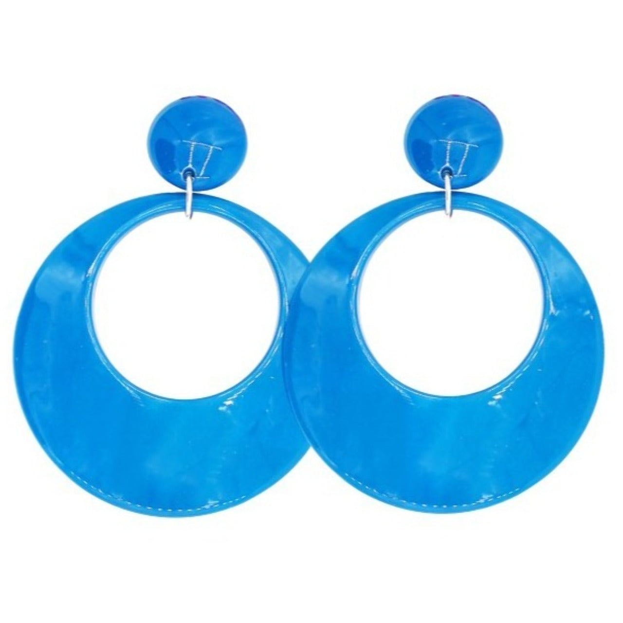 Pendientes de Flamenca Aros Azules Claros