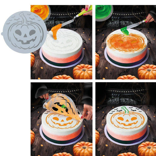 Plantilla de Calabaza para Decoración de Pastel