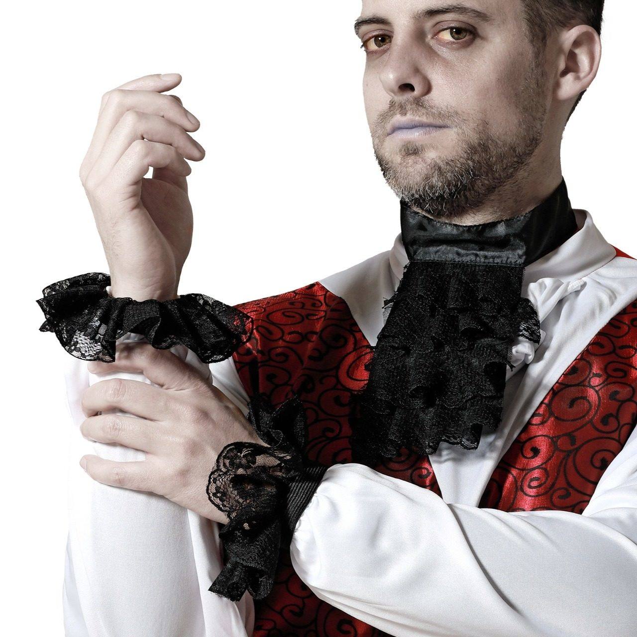 Set de Chorrera y Puños Negro Eco