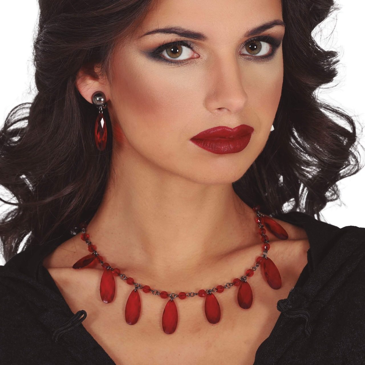 Set de Collar y Pendientes Rubies