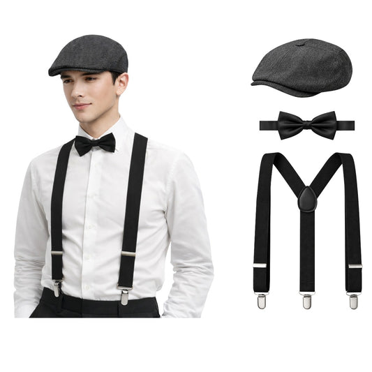 Set de Gángster Inglés Negro Peaky