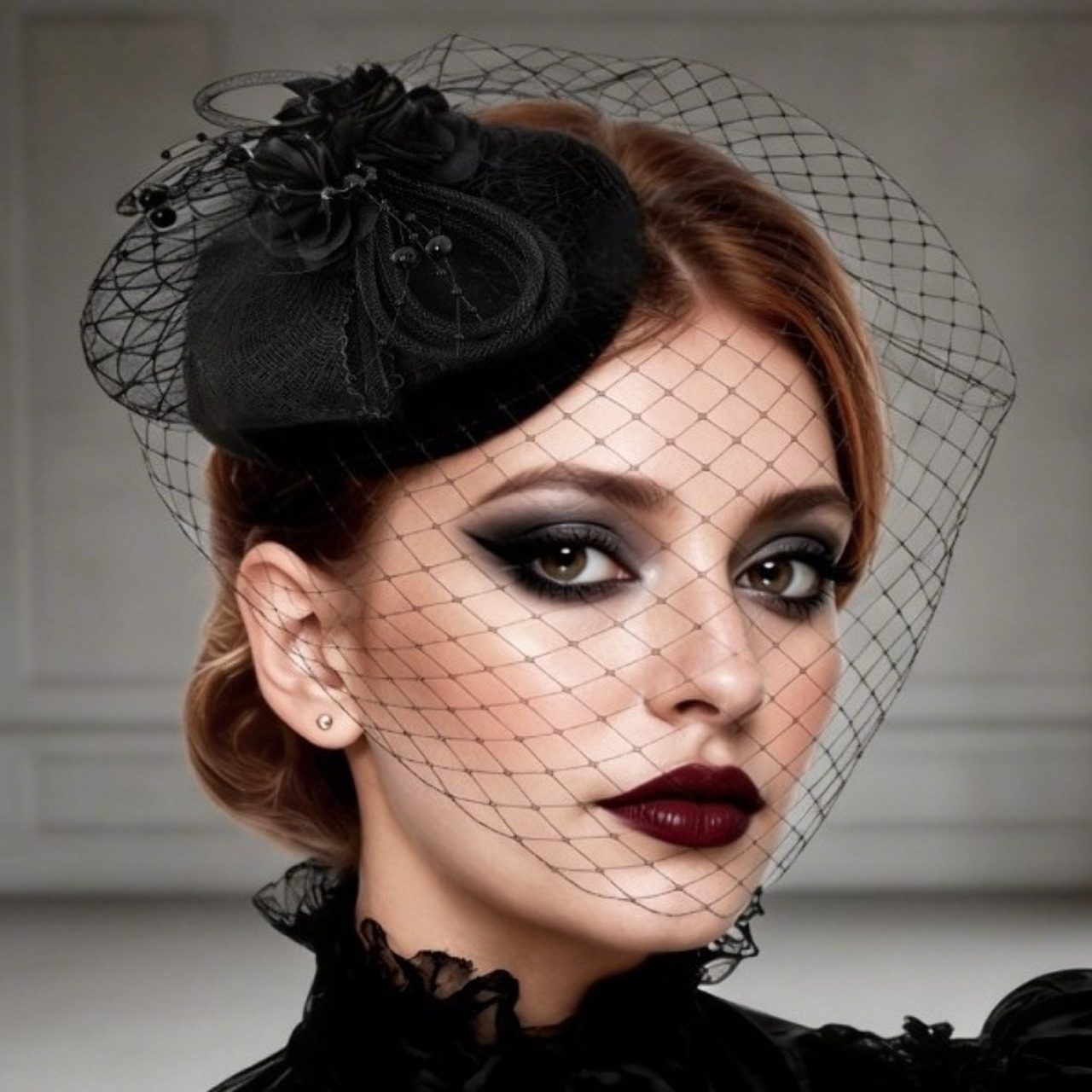 Sombrero Chic de Viuda Negra