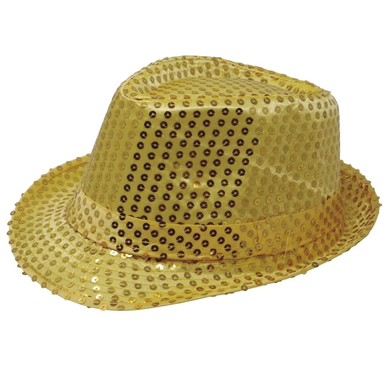 Sombrero de Gangster Dorado Lentejuelas Eco