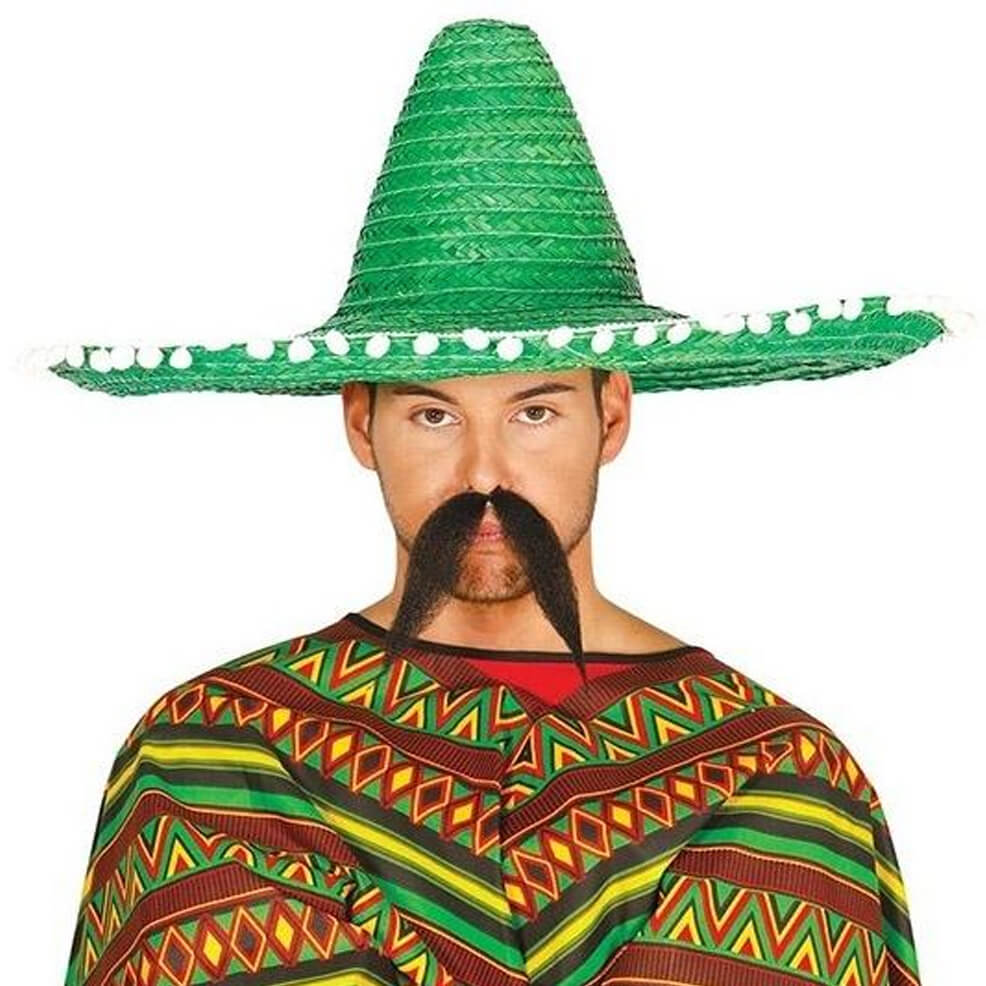 Sombrero Mexicano de Paja Grande Verde