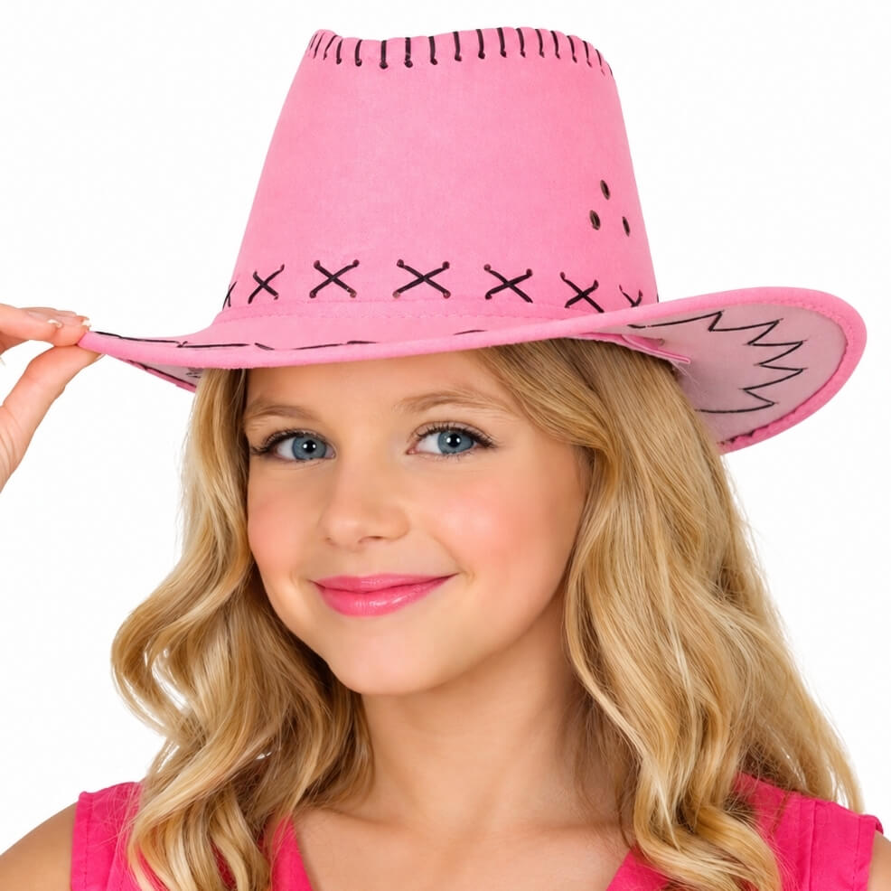 Sombrero de Vaquero Rosa infantil