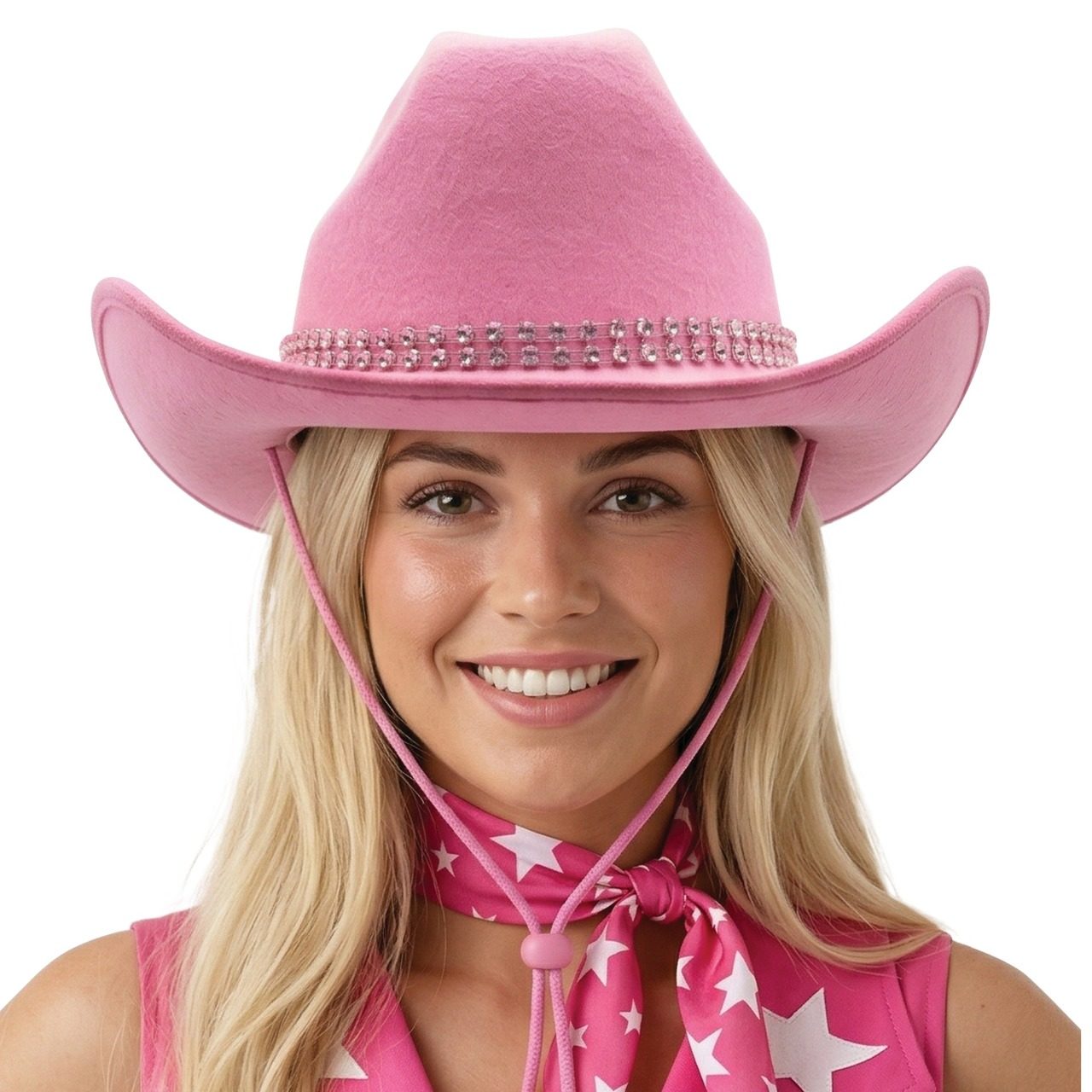 Sombrero Vaquero Rosa Pedrería