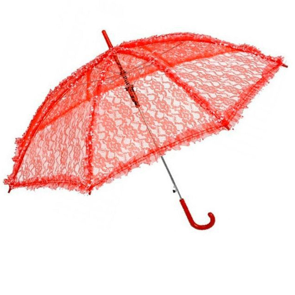 Sombrilla Roja Encaje