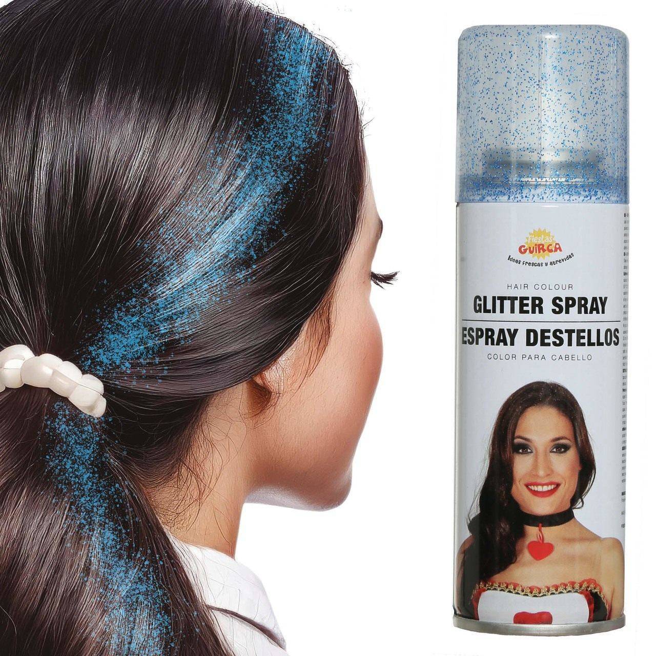 Spray de Pelo Glitter Azul