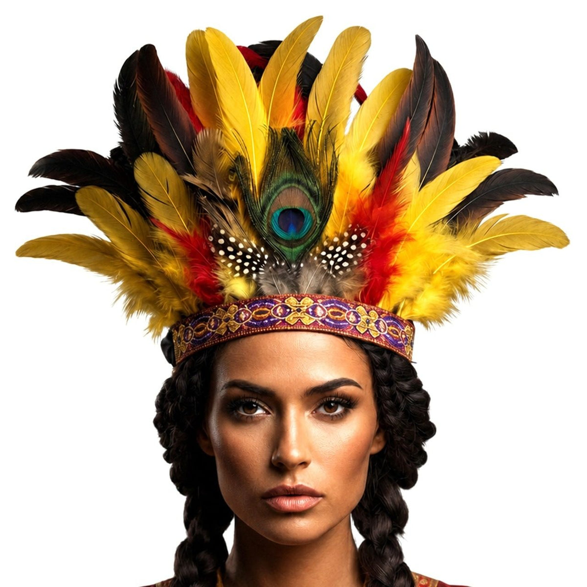Tocado Azteca Plumas