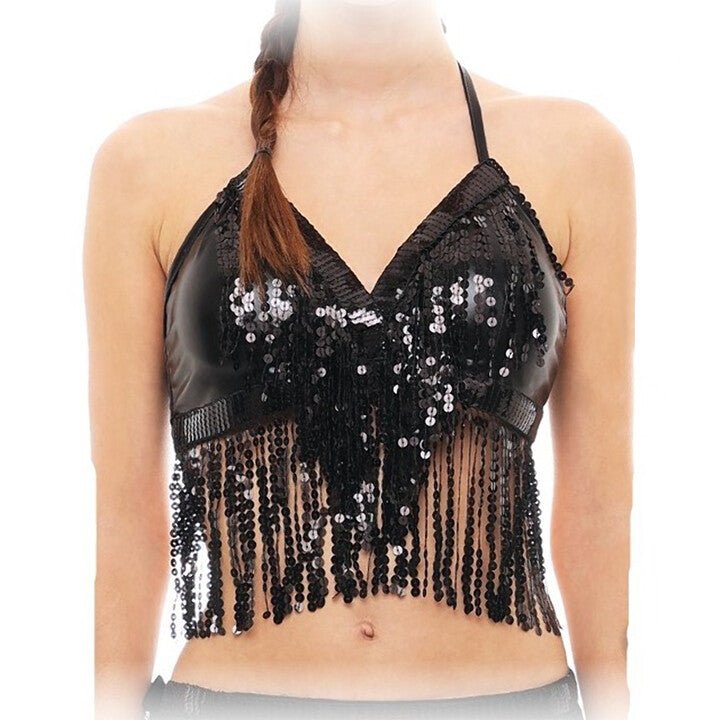 Top de Lentejuelas Negro