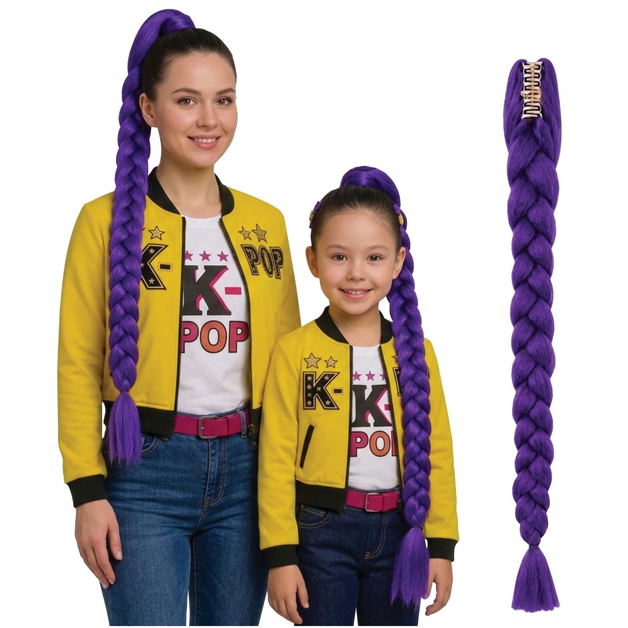 Trenza de Cantante K-Pop Lila