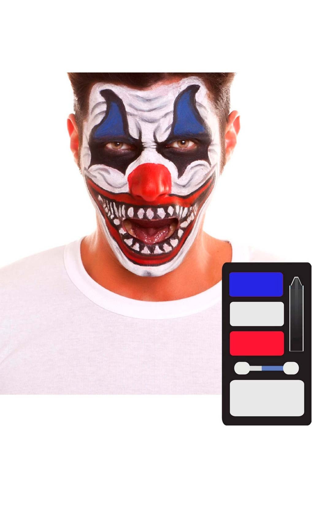 Kit Maquillaje Payaso Diabólico