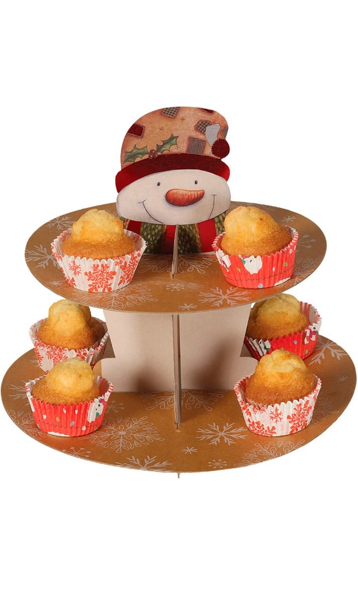 Bandeja Doble Navideña de Cartón