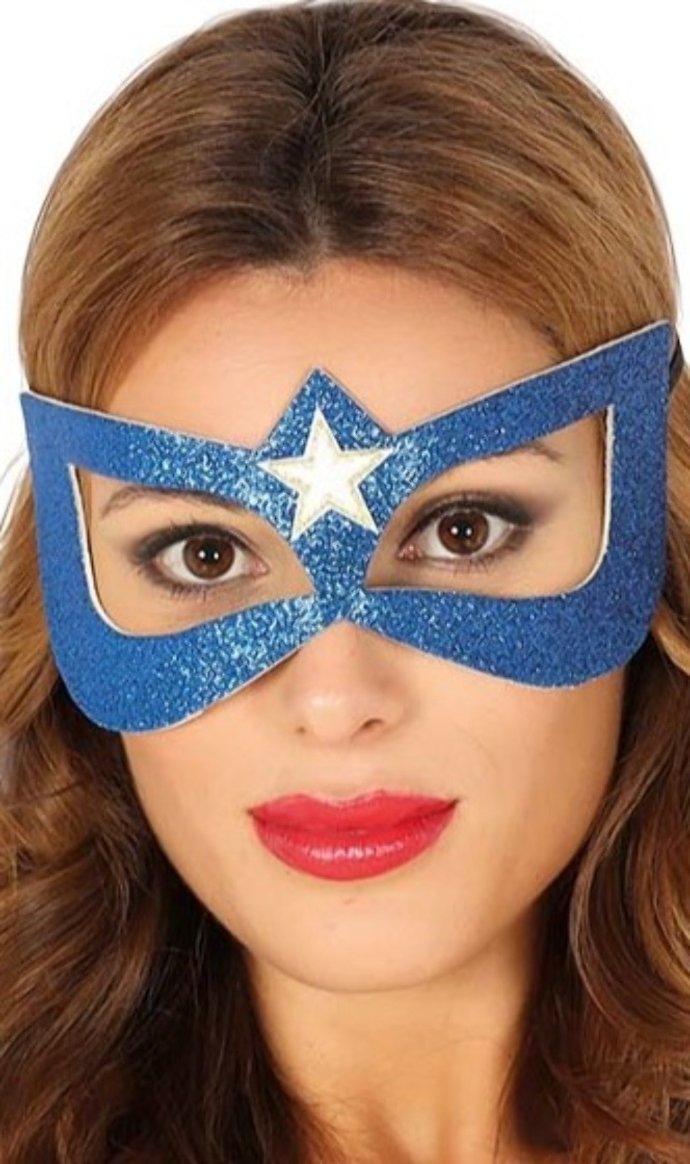 Antifaz Azul de Superheroína