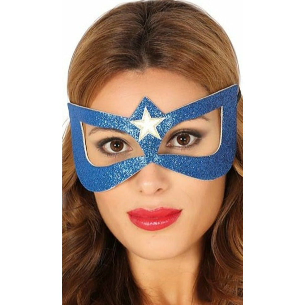 Antifaz Azul de Superheroína | Don Disfraz