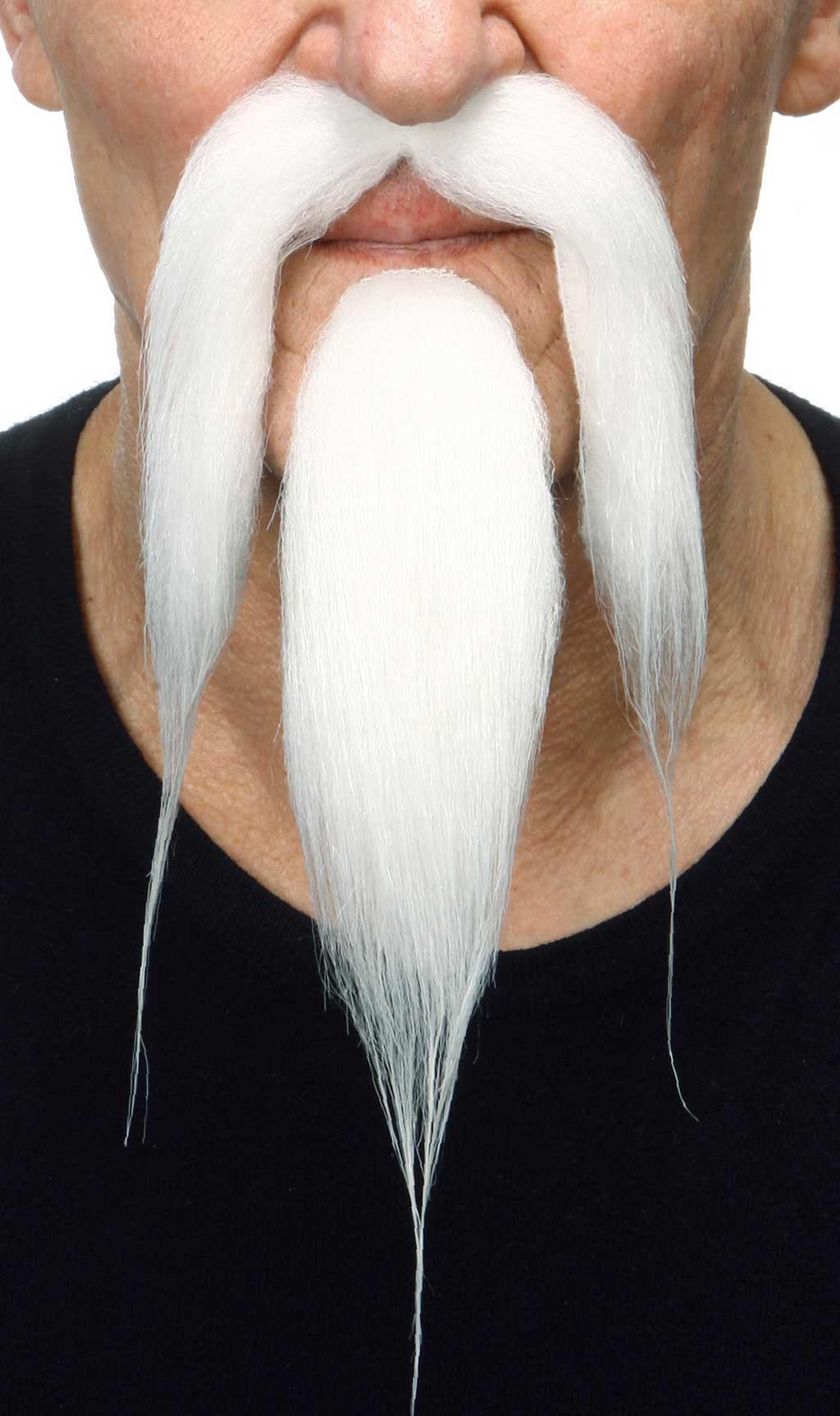 Bigote y Perilla Blanco Profesional 038-LG