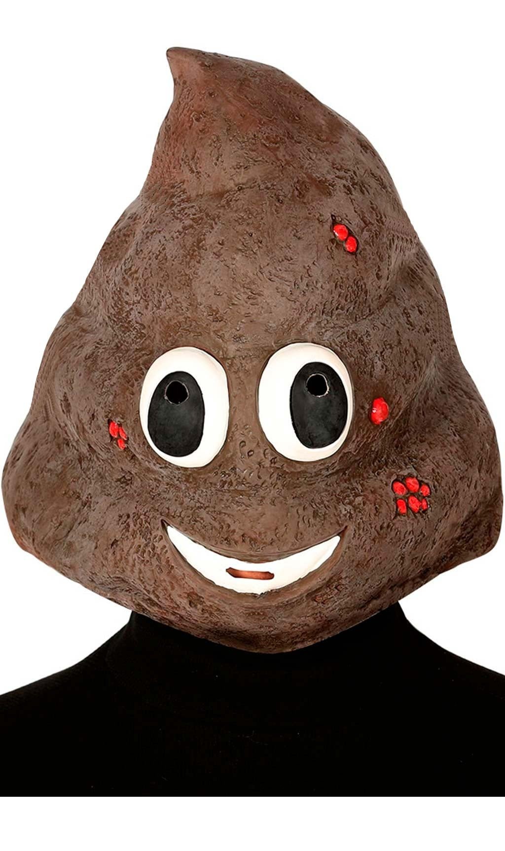 Máscara de látex de Emoticono Caca